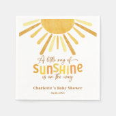 Boho Sunshine Yellow Baby shower Servet (Voorkant)