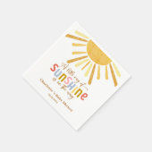 Boho Sunshine Yellow Baby shower Servet (Hoek)