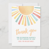 Boho Sunshine Zon Dank Je Kaart (Voorkant)
