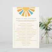 Boho Sunshine zou een Baby shower-spel zijn (Staand voorkant)