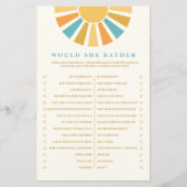 Boho Sunshine zou een Baby shower-spel zijn (Voorkant)