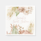 Boho Sweet 16 Verjaardag Gedroogde bloemen Servet (Voorkant)