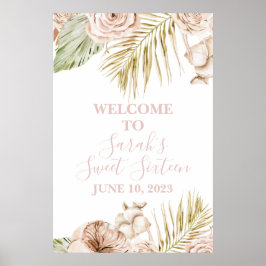 Boho Sweet 16 Welkom Bord Poster