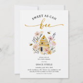 Boho Sweet as Can Bee Baby Shower Kaart (Voorkant)