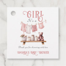 Boho Sweet is een meisje roze waslijn Baby shower