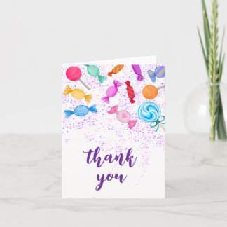 Boho Sweet Lollipops Snoep Land Baby showers Bedankkaart