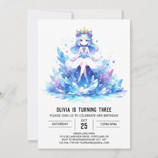 Boho Sweet Princess Verjaardag Kaart (Voorkant)