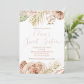 Boho Sweet Sixteen Bloemen 16e verjaardag Kaart (Staand voorkant)
