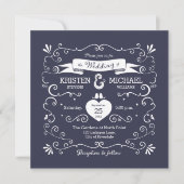 Boho Swirls (Changeable Background Color) Wedding (Voorkant)