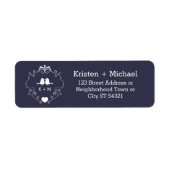 Boho Swirls (Changeable Background Color) Wedding Etiket (Voorkant)