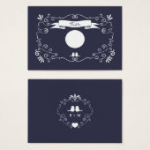 Boho Swirls (Changeable Background Color) Wedding Visitekaartje (Voorkant /achterkant)