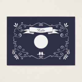 Boho Swirls (Changeable Background Color) Wedding Visitekaartje