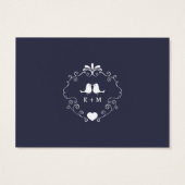 Boho Swirls (Changeable Background Color) Wedding Visitekaartje (Achterkant)