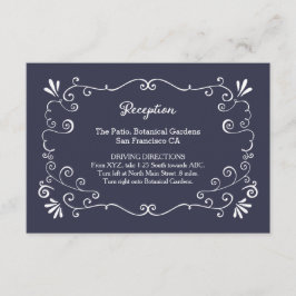 Boho Swirls (Verwisselbare kleur) Huwelijksinsert Informatiekaartje