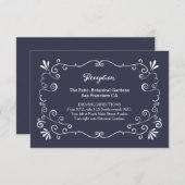 Boho Swirls (Verwisselbare kleur) Huwelijksinsert Informatiekaartje (Voorkant / Achterkant)