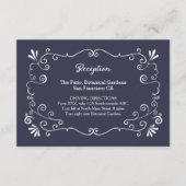 Boho Swirls (Verwisselbare kleur) Huwelijksinsert Informatiekaartje (Voorkant)