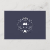 Boho Swirls (Verwisselbare kleur) Huwelijksinsert Informatiekaartje (Achterkant)