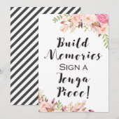 Boho Table Sign - Een geheugenbord maken Kaart (Voorkant / Achterkant)