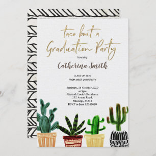 Boho Taco over een Mexicaanse Graduation Party Kaart