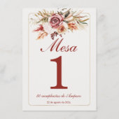 Boho Tafelnummers Spaans (Achterkant)