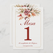 Boho Tafelnummers Spaans (Voorkant / Achterkant)