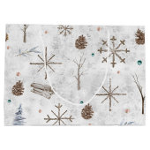 Boho Takjes & Denneappel Kerst-ID986 Groot Cadeauzakje (Achterkant)