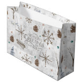 Boho Takjes & Denneappel Kerst-ID986 Groot Cadeauzakje (Voorkant Gekanteld)