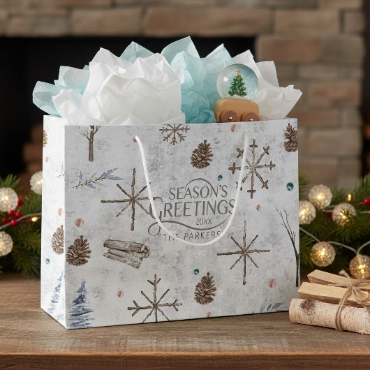Boho Takjes & Denneappel Kerst-ID986 Groot Cadeauzakje