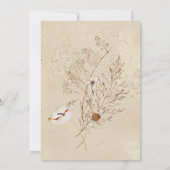 Boho Tan Bloemengras Bridal Brunch Kaart (Achterkant)