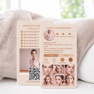 Boho tan make-up schoonheid Social Media Influence Visitekaartje