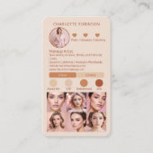 Boho tan make-up schoonheid Social Media Influence Visitekaartje (Voorkant)