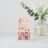 Boho tan make-up schoonheid Social Media Influence Visitekaartje (Staand voorkant)