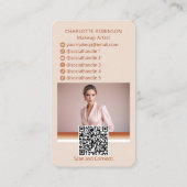 Boho tan make-up schoonheid Social Media Influence Visitekaartje (Achterkant)