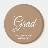 Boho Tan Modern Graduation Party Memory Magneet (Voorkant)