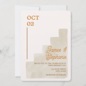 Boho Tan Ranch Trouw Uitnodigingen (Voorkant)