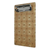 Boho Tapestry Pattern, Light Brown Mini Clipboard Klembord (Angled2)