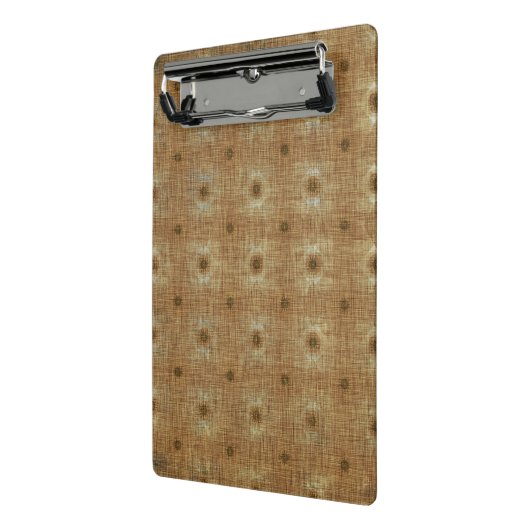 Boho Tapestry Pattern, Light Brown Mini Clipboard Klembord (Angled2)
