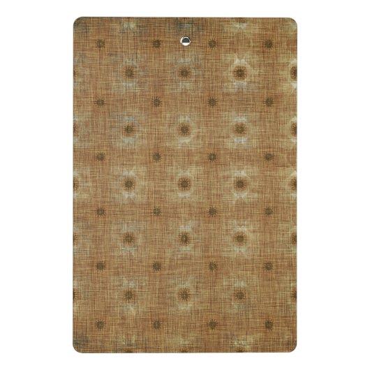 Boho Tapestry Pattern, Light Brown Mini Clipboard Klembord (Achterkant)