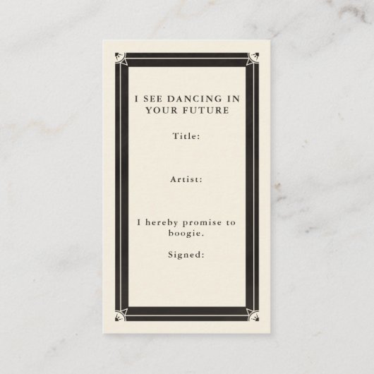 Boho Tarot celestial gramophone Visitekaartje (Achterkant)