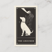 Boho Tarot Dog Groomer visitekaartje (Voorkant)