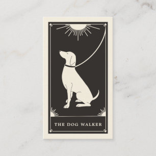Boho Tarot Dog walker visitekaartje