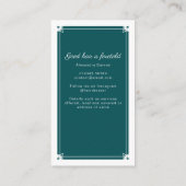 Boho Tarot Hair stylist Blauwgroen Visitekaartje (Achterkant)