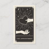 Boho Tarot hartAppointment Visitekaartje (Voorkant)