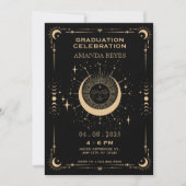 Boho tarot maan zon Afstuderen Kaart (Voorkant)