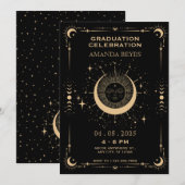 Boho tarot maan zon Afstuderen Kaart (Voorkant / Achterkant)