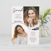 Boho Tassel Grad Announcement with Photo Kaart (Staand voorkant)