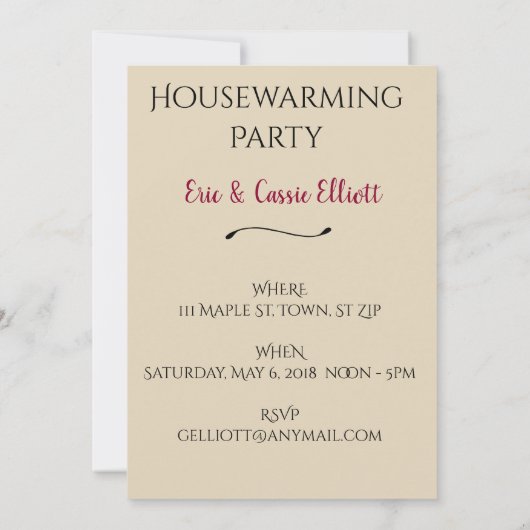 Boho Tassels Housewarming Party nodigt Kaart (Achterkant)