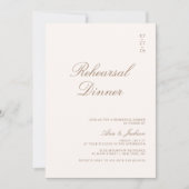 Boho Taupe Elegant Kalligrafie repetitie diner Kaart (Voorkant)