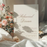Boho Taupe Elegant Kalligrafie repetitie diner Kaart<br><div class="desc">Elegante kalligrafie taupe moderne repetitie diner uitnodiging.</div>
