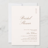 Boho Taupe Elegant Kalligrafie Vrijgezellenfeest Kaart (Voorkant)